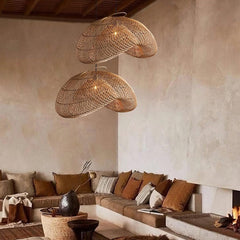 Rattan Wave Pendant Light