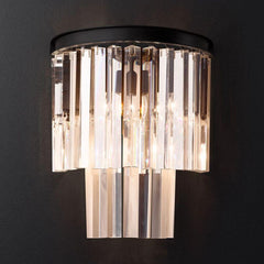 Ryan Triangular Crystal Sconce 15"H